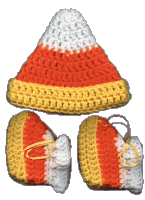 Candy Corn Hat & Booties